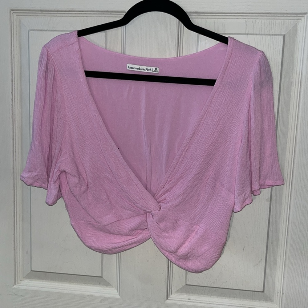 Abercombie & Fitch Pink cropped top - MEDIUM